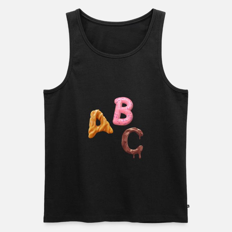 A B C - Männer Premium Bio Tank Top - Schwarz