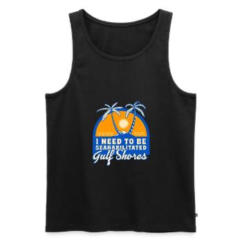 I Need To Be Seahabilitated Gulf Shores Summer - Männer Premium Bio Tank Top - Schwarz - Vorne - Michal (187cm)
