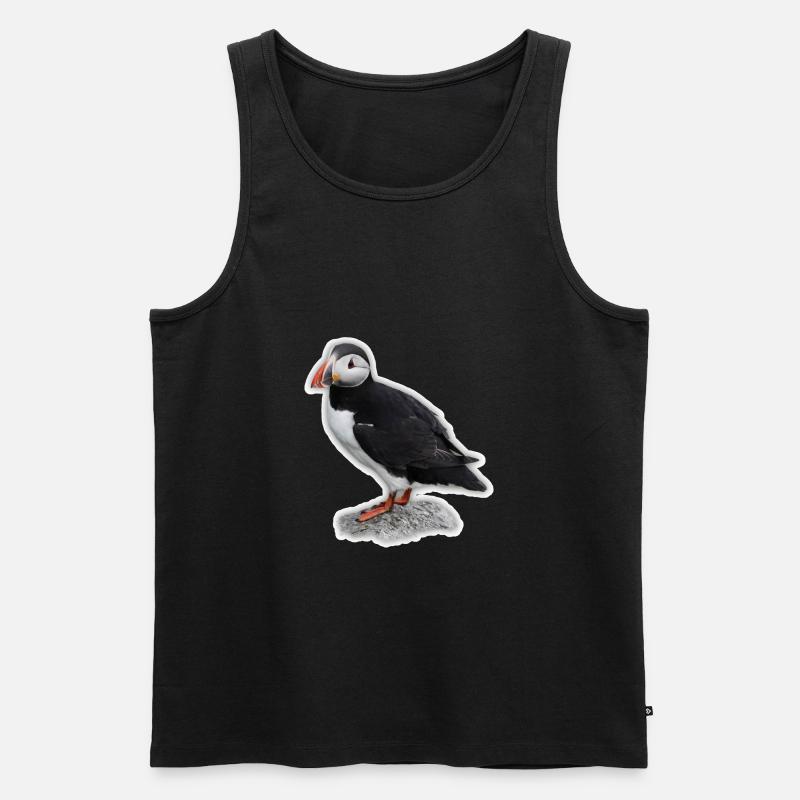 Papageientaucher - Männer Premium Bio Tank Top - Schwarz