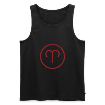 Zodiac sign Aries - Men's Premium Organic Tank Top - black - Front - AI Model Male 178 light (178cm)
