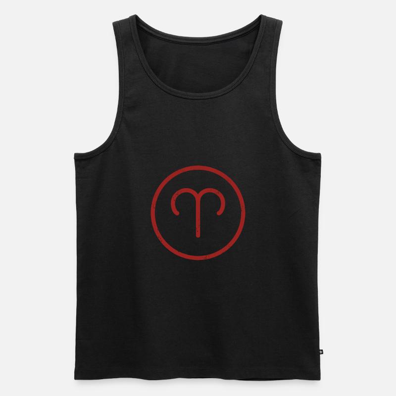 Sternzeichen Widder - Männer Premium Bio Tank Top - Schwarz