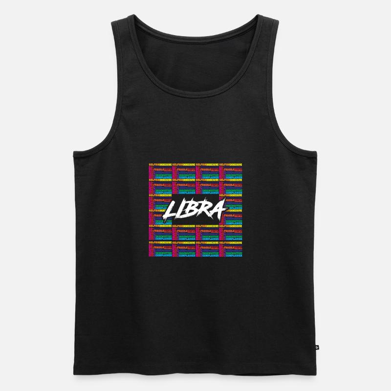 Sternzeichen Waage - Männer Premium Bio Tank Top - Schwarz