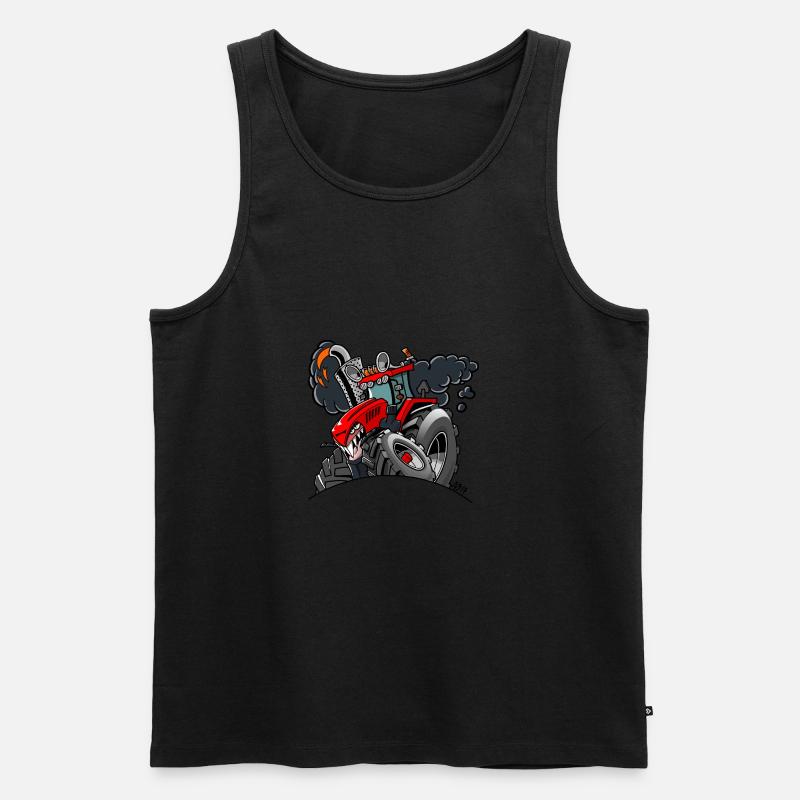 TRAKTOR - Männer Premium Bio Tank Top - Schwarz