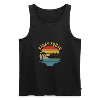 Vacay Squad Family Holidays - Men's Premium Organic Tank Top - black - Front - AI Model Male 178 light (178cm)