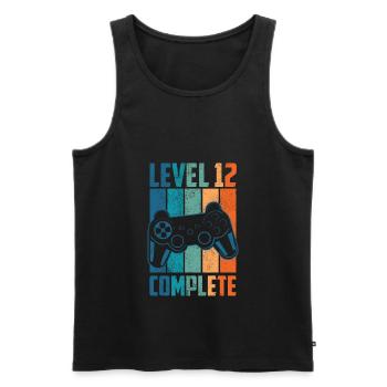 12. Geburtstag Jahre Level 12 Complete Geschenk - Männer Premium Bio Tank Top - Schwarz - Vorne - AI Model Male 178 light (178cm)