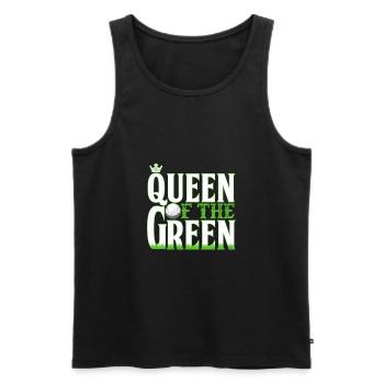 Queen Of The Green - Golf Golfer - Men's Premium Organic Tank Top - black - Front - Michal (187cm)