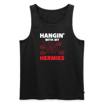 Abhängen mit meinen Hermies - Männer Premium Bio Tank Top - Schwarz - Vorne - Michal (187cm)