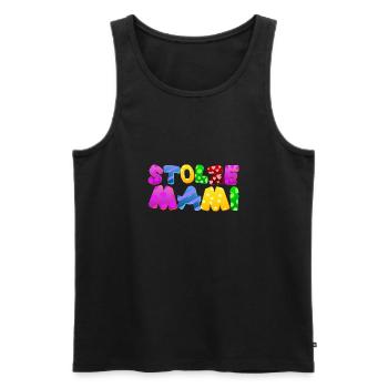 Baby Eltern Kind Geschenk Sprüche Geburt Mama Papa - Männer Premium Bio Tank Top - Schwarz - Vorne - AI Model Male 178 light (178cm)