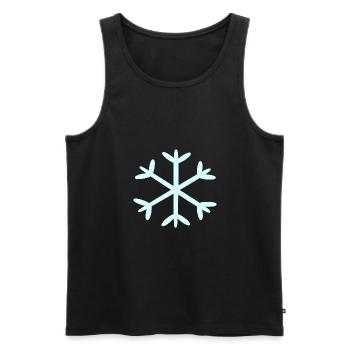 Flocon de neige Flocons de neige Noël - Débardeur bio Premium Homme - noir - Devant - AI Model Male 178 light (178cm)