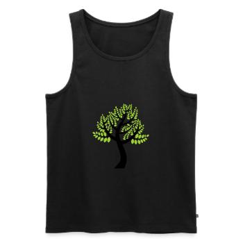Natur - Männer Premium Bio Tank Top - Schwarz - Vorne - AI Model Male 178 light (178cm)