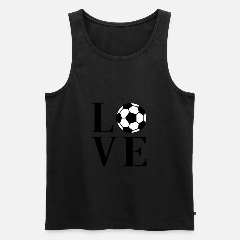 Fußball - Männer Premium Bio Tank Top - Schwarz