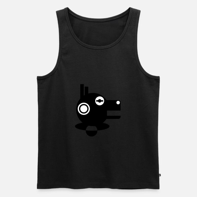 aliencow - Männer Premium Bio Tank Top - Schwarz