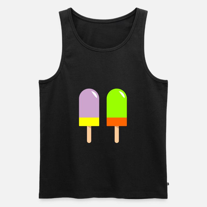 eis eiscreme restaurant ice cream sundae134 - Männer Premium Bio Tank Top - Schwarz