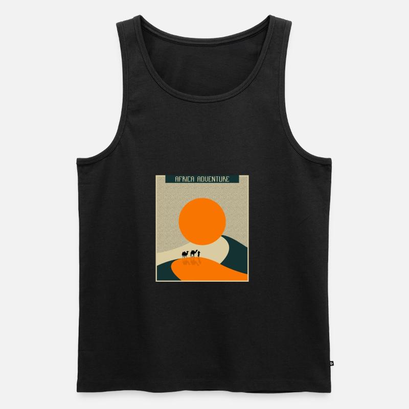 Afrika ,wüste, sonne, - Männer Premium Bio Tank Top - Schwarz