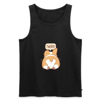 Dog Pet Dancing Twerk Party Gift Animal - Men's Premium Organic Tank Top - black - Front - Michal (187cm)