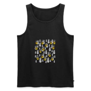 ananas - Débardeur bio Premium Homme - noir - Devant - AI Model Male 178 light (178cm)