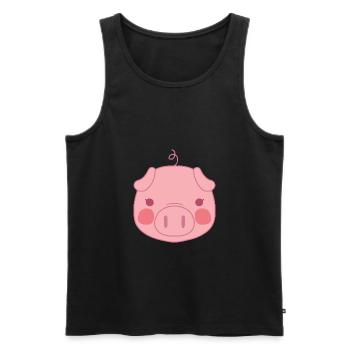 Porc - Débardeur bio Premium Homme - noir - Devant - Michal (187cm)