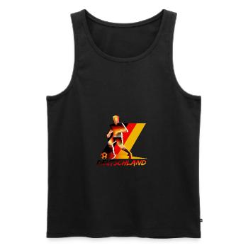 Chemise de football d'Allemagne - Débardeur bio Premium Homme - noir - Devant - Michal (187cm)