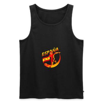 ESPANA - FUSSBALL SHIRT - Männer Premium Bio Tank Top - Schwarz - Vorne - Michal (187cm)