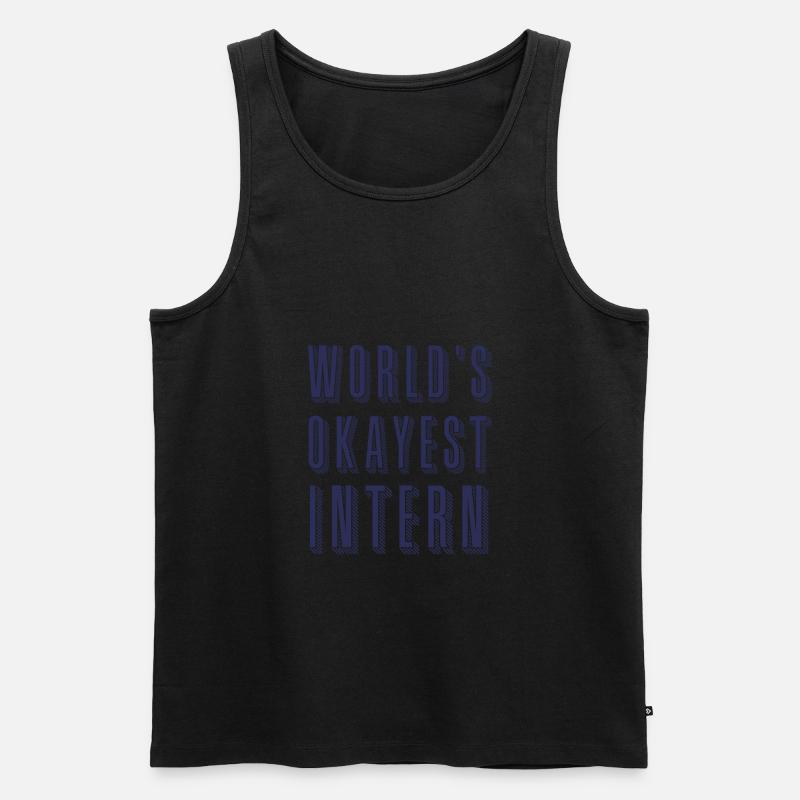 World‘s okayest Intern - Männer Premium Bio Tank Top - Schwarz