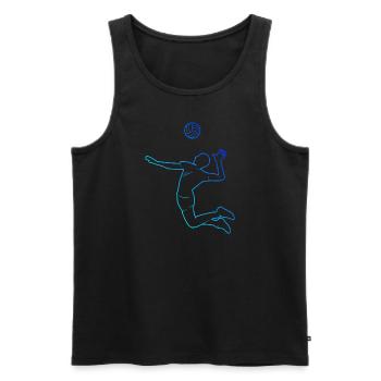Women's Volley Volleyball Player Playing Volleyball - Men's Premium Organic Tank Top - black - Front - Michal (187cm)