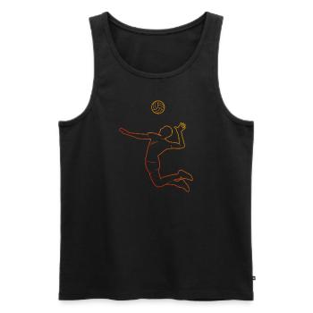 Jeux de volleyball masculin Joueurs de volleyball - Débardeur bio Premium Homme - noir - Devant - Michal (187cm)