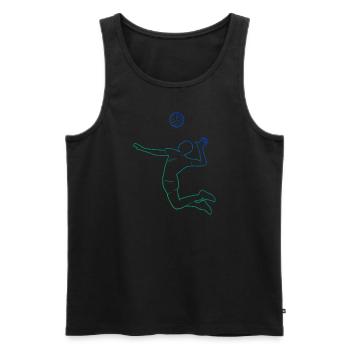 Volleyballspieler Volleyballer Volleyball - Männer Premium Bio Tank Top - Schwarz - Vorne - AI Model Male 178 light (178cm)