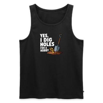 Metal Detector Holes Digging Hobby Treasure Hunter - Men's Premium Organic Tank Top - black - Front - Michal (187cm)