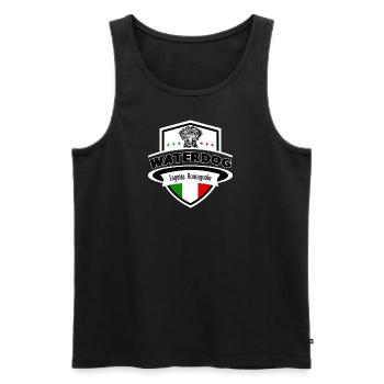 Wappen 2 1 - Männer Premium Bio Tank Top - Schwarz - Vorne - Michal (187cm)