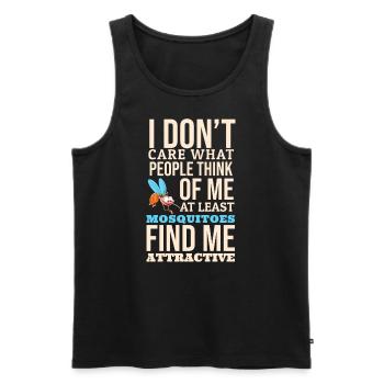 I Don't Care - Men's Premium Organic Tank Top - black - Front - AI Model Male 178 light (178cm)