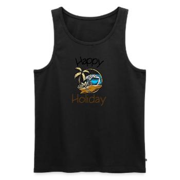 Vacanciers Surf d’été en vacances Amateurs de sports nautiques - Débardeur bio Premium Homme - noir - Devant - Michal (187cm)
