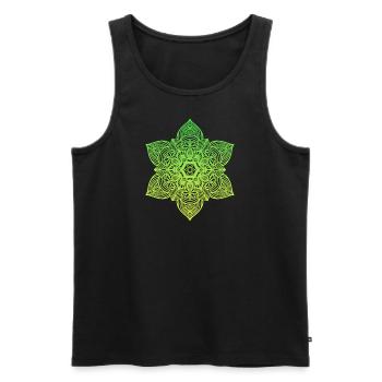 Mandala - Männer Premium Bio Tank Top - Schwarz - Vorne - Michal (187cm)