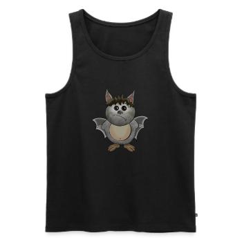 Tribas la petite chauve-souris - Débardeur bio Premium Homme - noir - Devant - AI Model Male 178 light (178cm)