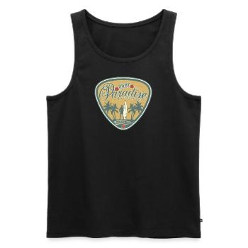 Surf Paradise - catch the wave - Männer Premium Bio Tank Top - Schwarz - Vorne - AI Model Male 178 light (178cm)