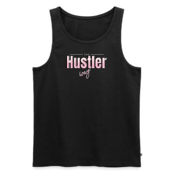 The Hustler Bar 2 - Männer Premium Bio Tank Top - Schwarz - Vorne - Michal (187cm)