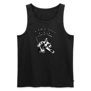 Goalie Eishockeyspielen Eishockeyspieler Geschenk - Männer Premium Bio Tank Top - Schwarz - Vorne - Michal (187cm)