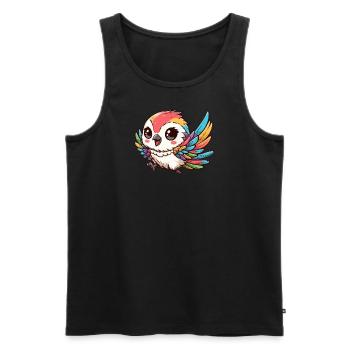 Colorful canary - Men's Premium Organic Tank Top - black - Front - AI Model Male 178 light (178cm)