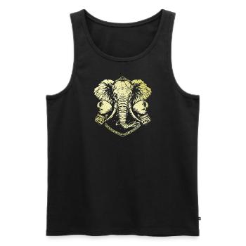 Elephant Boxer - Men's Premium Organic Tank Top - black - Front - AI Model Male 178 light (178cm)