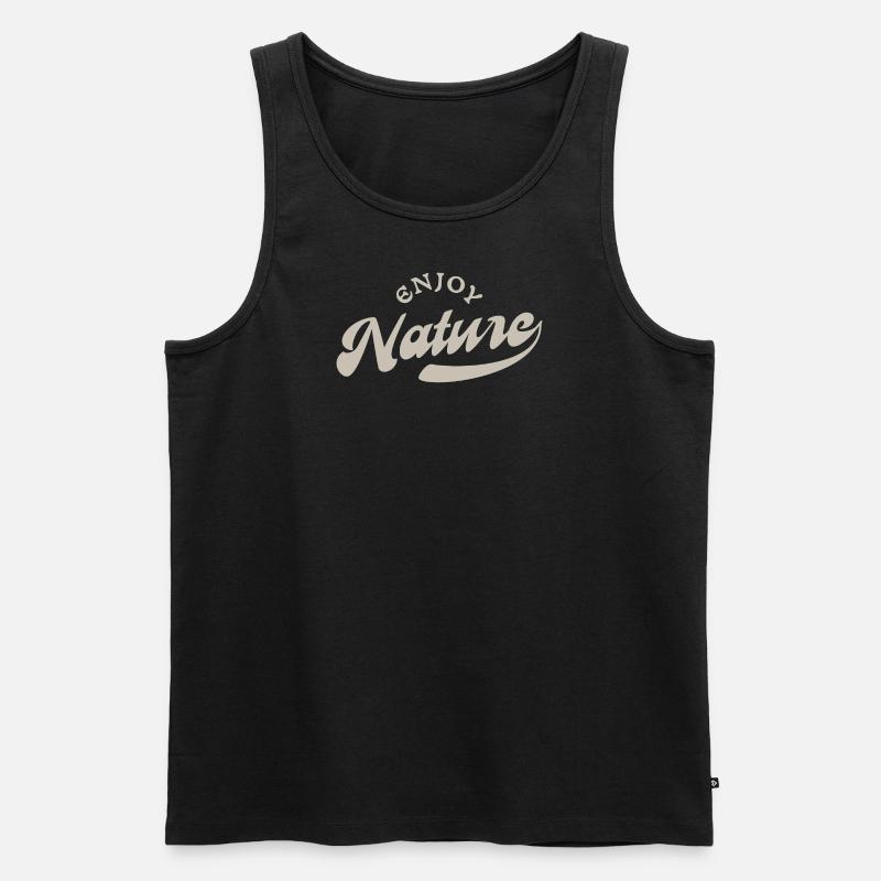 Enjoy Nature - Männer Premium Bio Tank Top - Schwarz
