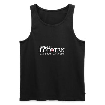 Lofoten Norwegen Norway - Männer Premium Bio Tank Top - Schwarz - Vorne - AI Model Male 178 light (178cm)