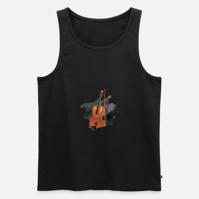 Violine oder Violine auf Schwedisch - Männer Premium Bio Tank Top - Schwarz