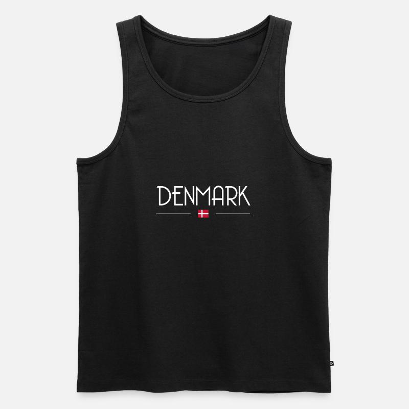 Dänemark - Männer Premium Bio Tank Top - Schwarz