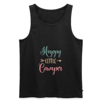 Happy Little Camper Children Camping Gift Child - Men's Premium Organic Tank Top - black - Front - AI Model Male 178 light (178cm)
