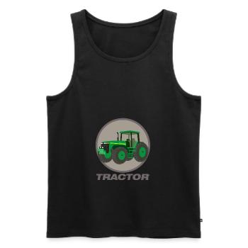 Tractor is my machine - tractor is my machine - Men's Premium Organic Tank Top - black - Front - Michal (187cm)