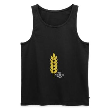 Agriculture, we produce food - Landwirtschaft - Männer Premium Bio Tank Top - Schwarz - Vorne - AI Model Male 178 light (178cm)