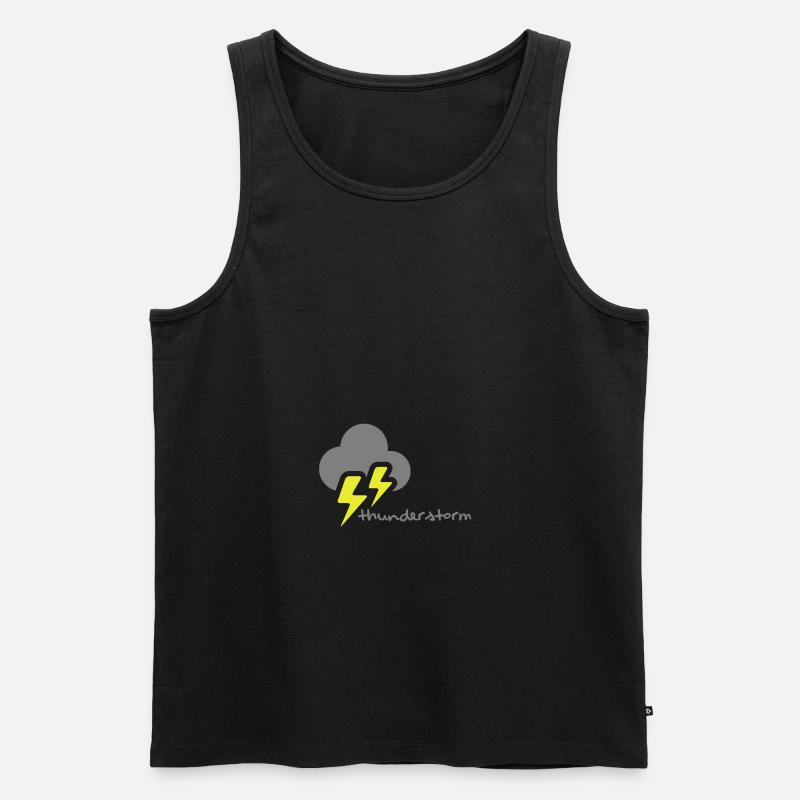 Météo, orage - météo, orage - Débardeur bio Premium Homme - noir
