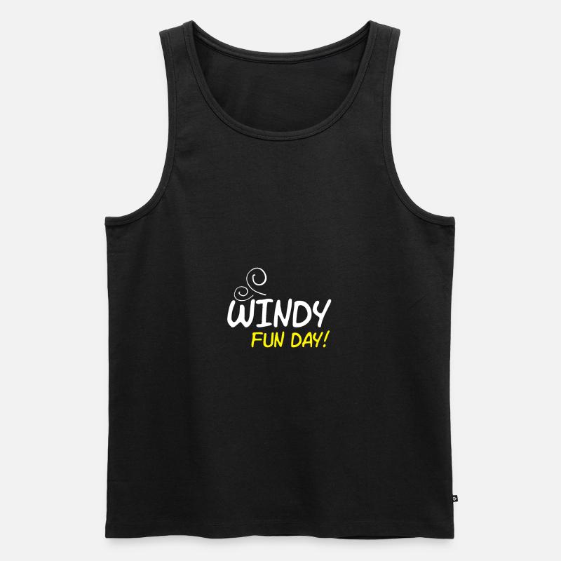 Windy fun day - Männer Premium Bio Tank Top - Schwarz