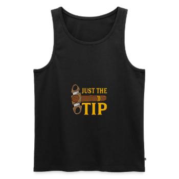 Lustiges Cigar Just The Tip Meme Geschenk - Männer Premium Bio Tank Top - Schwarz - Vorne - Michal (187cm)