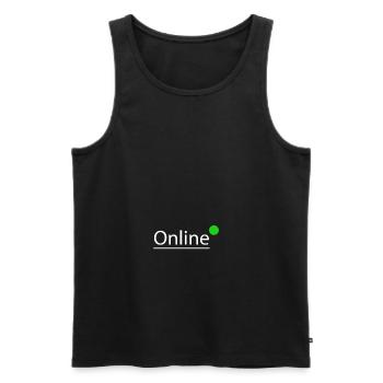 Internet - Men's Premium Organic Tank Top - black - Front - AI Model Male 178 light (178cm)