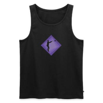 Intercrosse field Lacrosse - Männer Premium Bio Tank Top - Schwarz - Vorne - Michal (187cm)